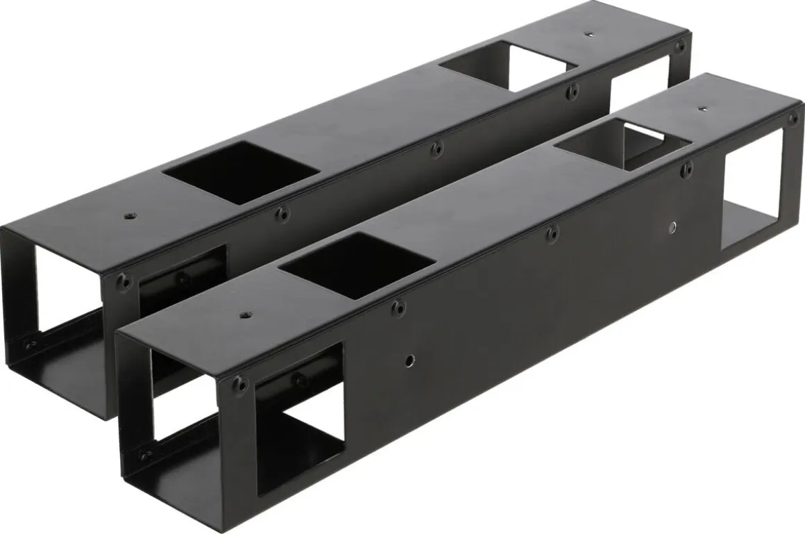 Ventura vedförvaringsbeslag svart, 370 x 63 mm, 2-pack