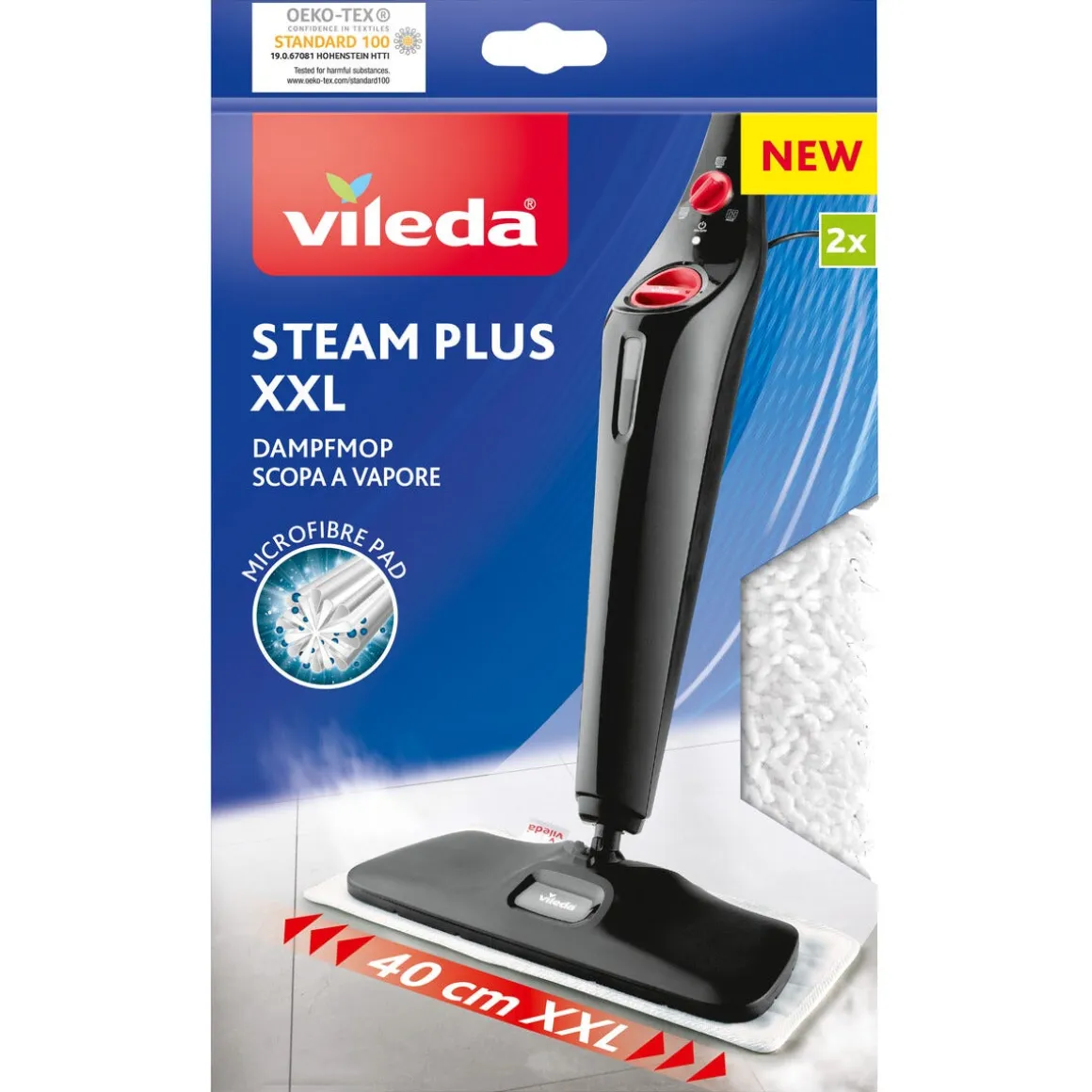 Vileda Steam XXL mopp refill, 2-pack
