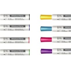Whiteboardpennor rund spets, 8-pack