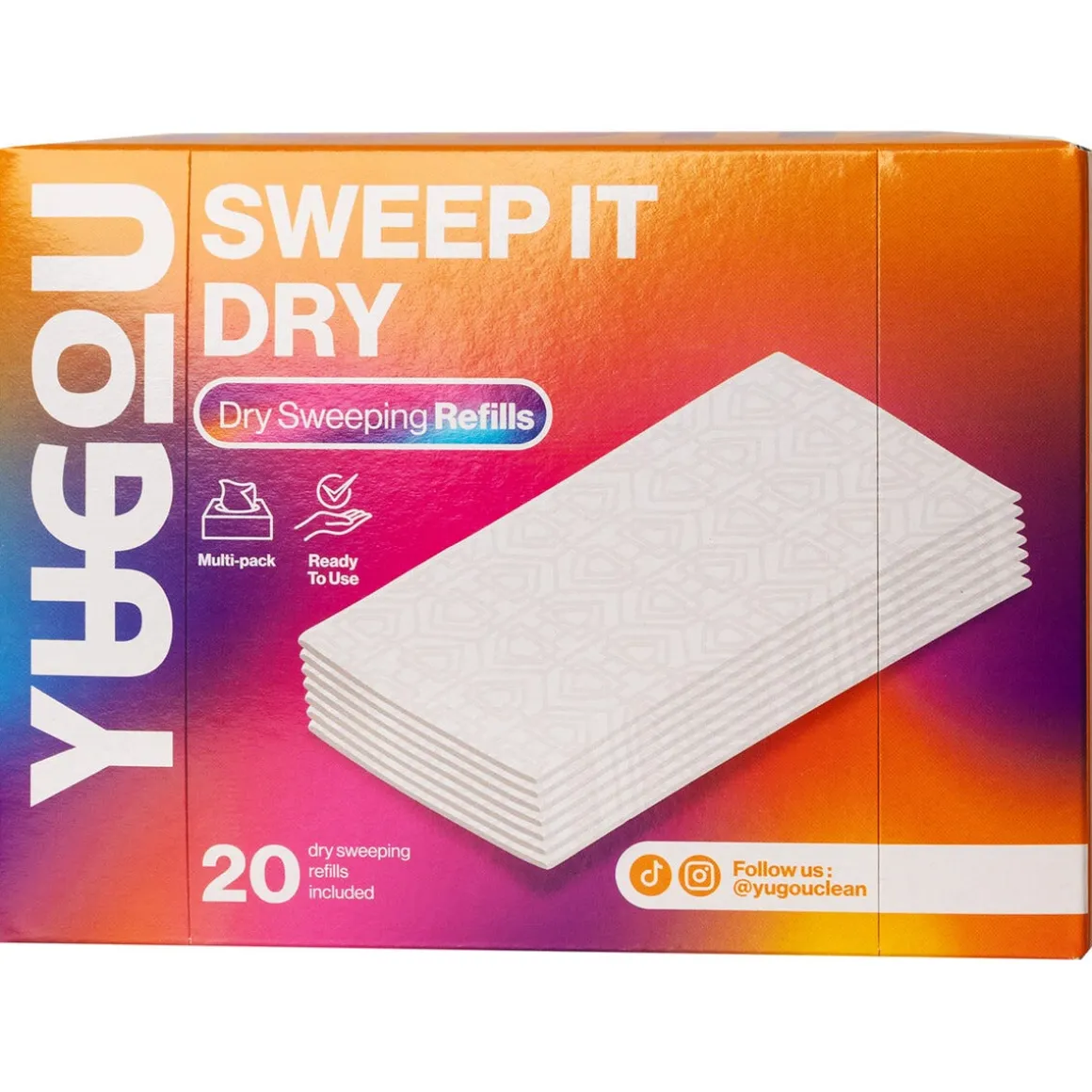 Yugou Sweep It Dry torra dukar till Yugou golvmopp, 20-pack